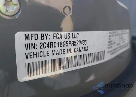 2023 Chrysler Pacifica Touring L from USA, damaged, VIN 2C4RC1BG5PR520435